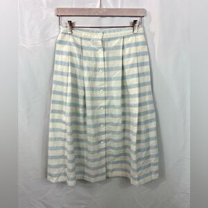 Vintage Bobbie Brooks striped high waisted striped midi skirt size 12
